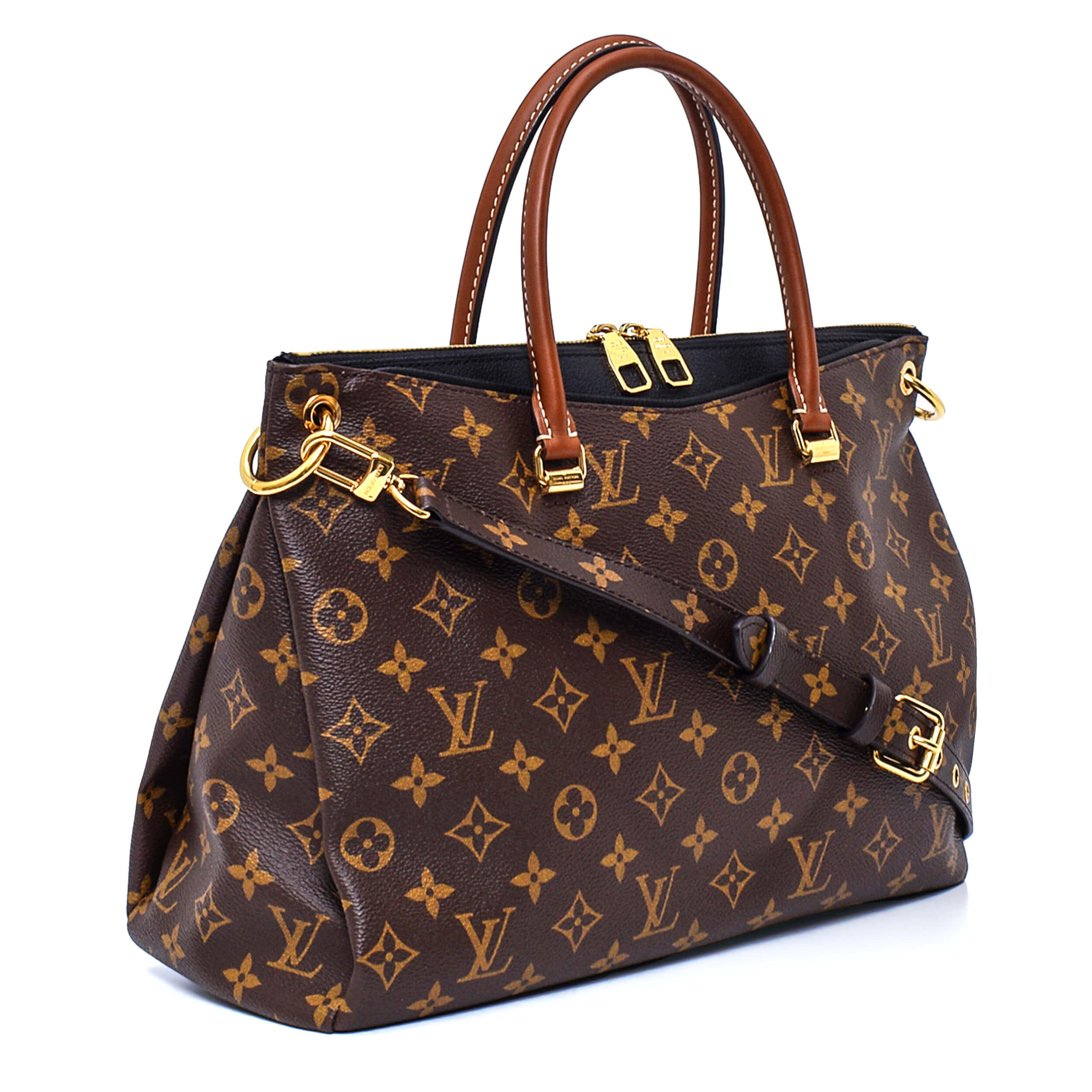 Louis Vuitton - Monogram Canvas&Brown Pallas MM Bag 